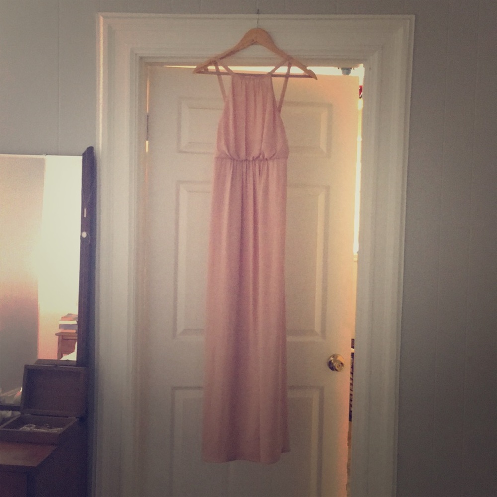Blush pink bridesmaid dress